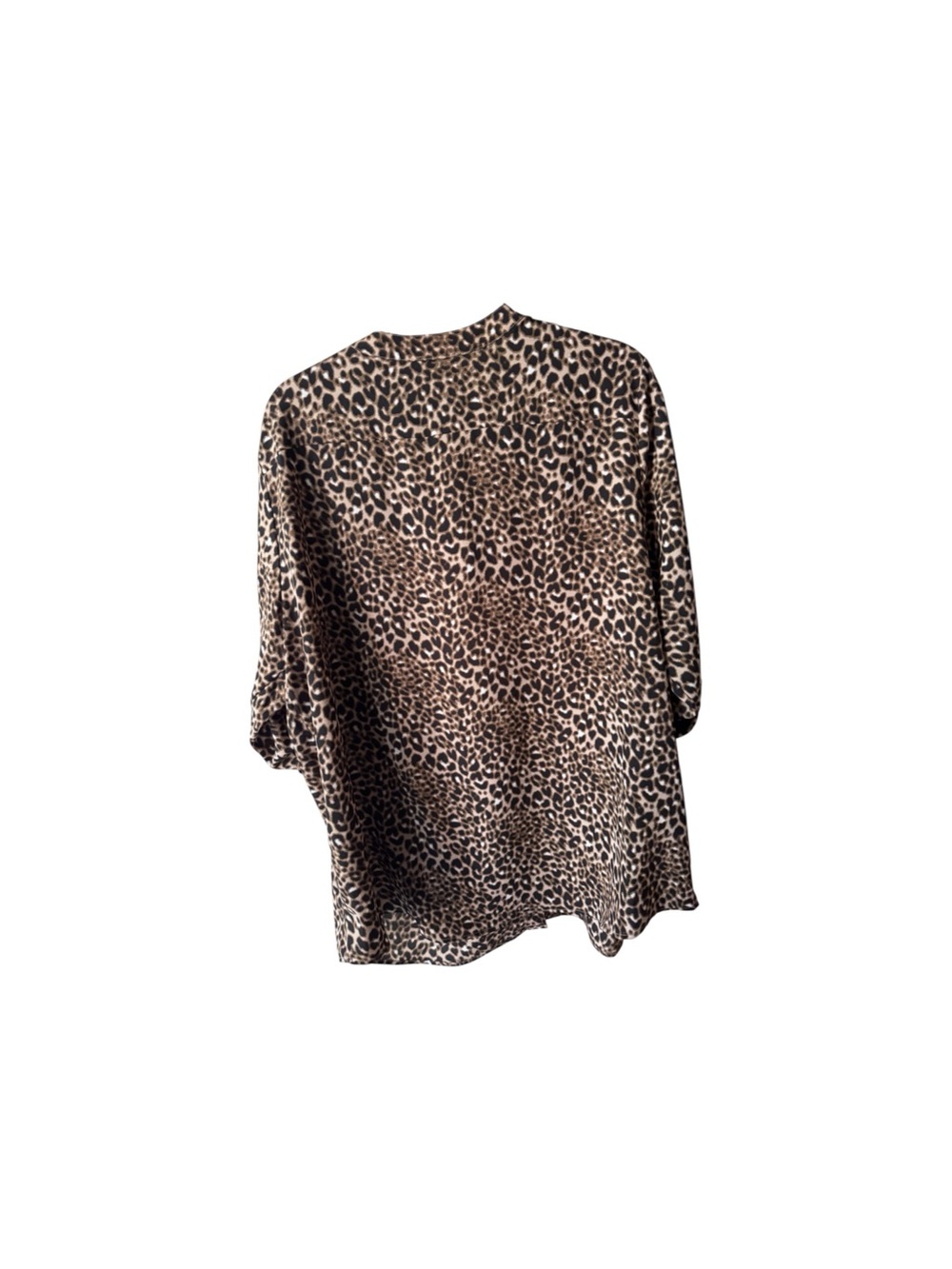 Women's Calvin Klein Leopard Print button front Blouse 1x nwt - Picture 2 of 6